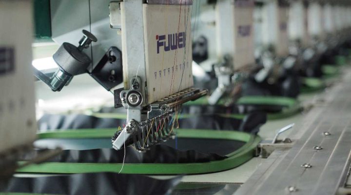 African Textile industry sewing machine