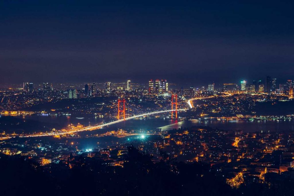 Photo of Istanbul at night